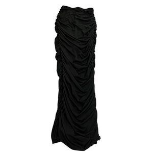 Bianca & Bridgett Julie Ruched Maxi Skirt in Black